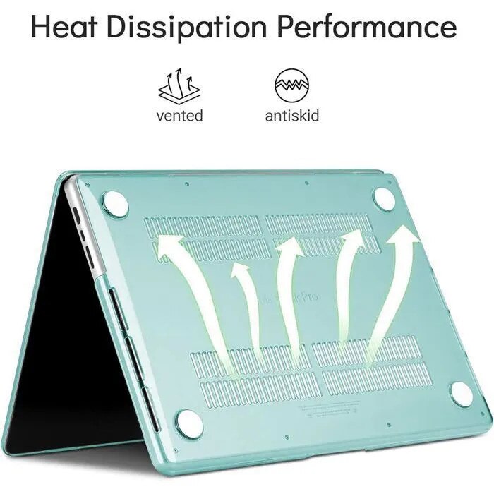Husa protectoare hard PC verde translucide pentru MacBook Pro 16 inch 2021-2026