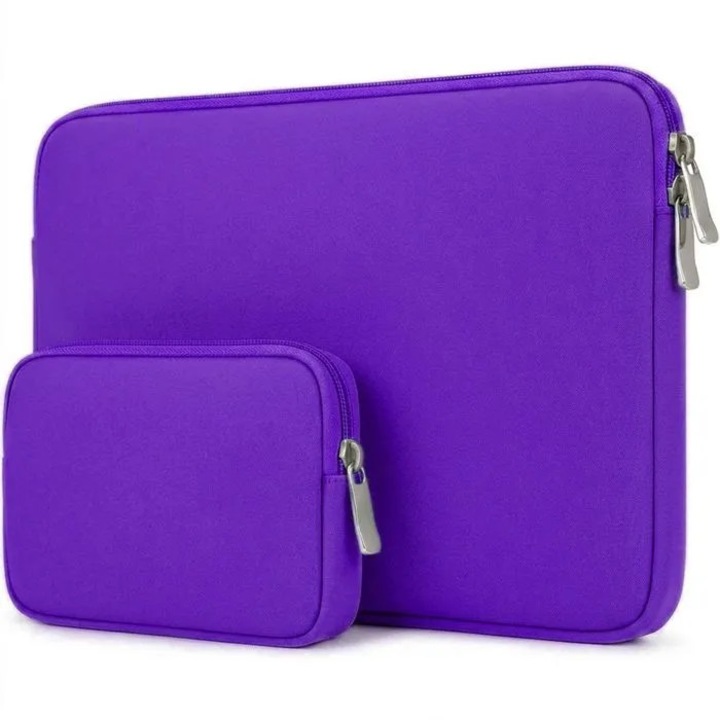 Husa laptop 13 inch, neopren, mov, set cu husa accesorii, compatibila cu MacBook Air 13 M1-M5 Lenovo - Mov