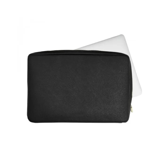 Husa laptop 15 inch piele ecologica neagra