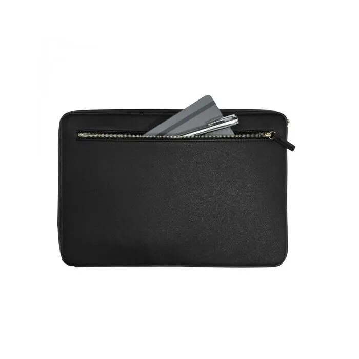 Husa laptop 15 inch piele ecologica neagra