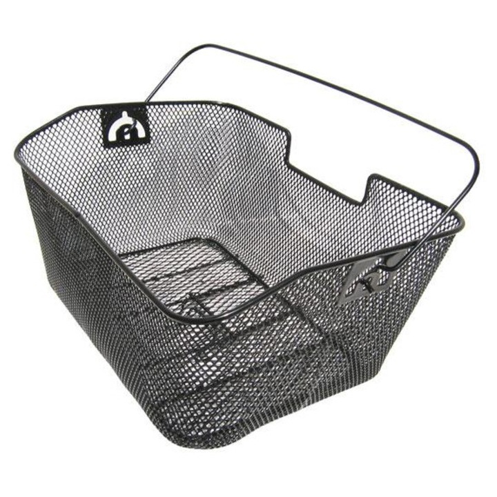 Кошница за велосипед Saks метална черна 40x30x18см със задна дръжка