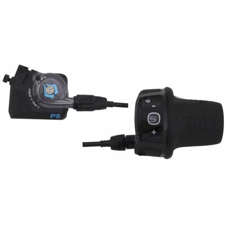 Maneta schimbator Saks Clickbox P5 negru 1700mm cu afisaj si butoane integrat