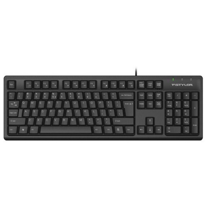 Tastatura A4-Tech Fstyler FKS12 USB negru US