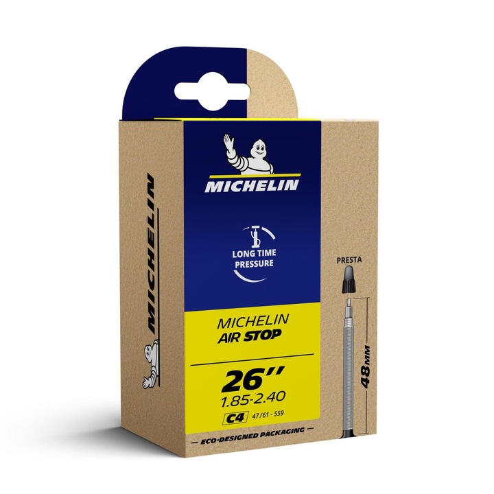 Michelin kerékpár belső gumi 26x1,85-2,4 Presta 48mm