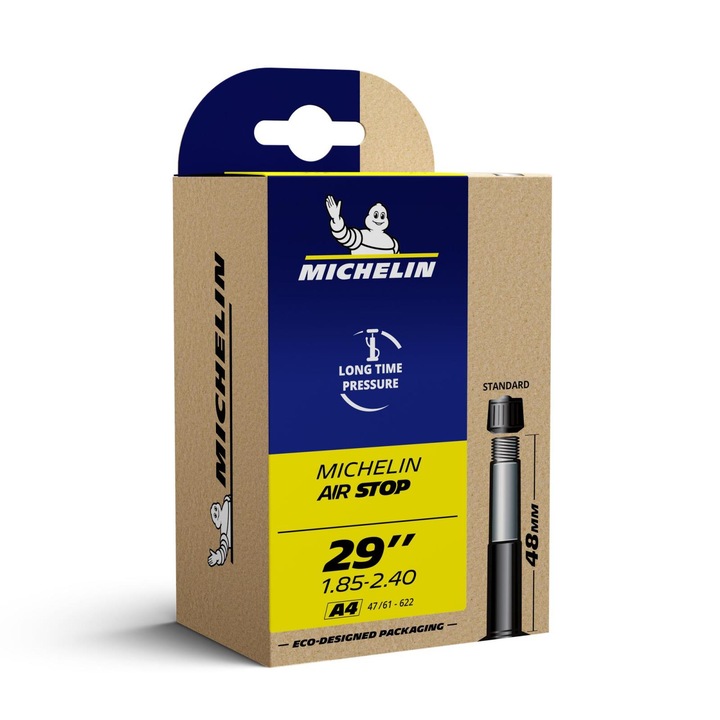Michelin kerékpár belső gumi 29x1,85-2,40, Presta 48mm, fehér