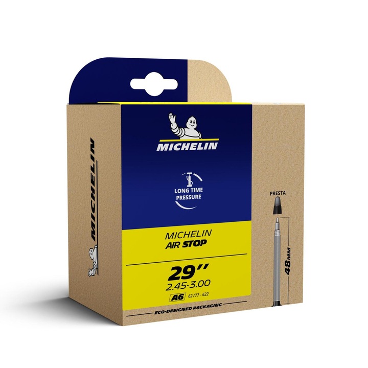 Camera bicicleta Michelin 29x2.45-3.0, Presta 48mm, Air Stop