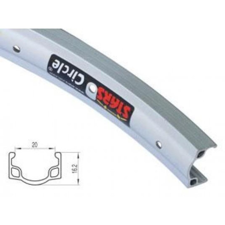 Janta aluminiu STARS 24", argintiu, 20x16.2mm