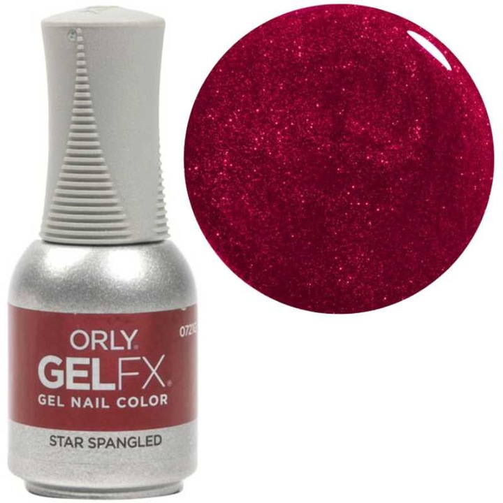 Orly, Gelfx, Shimmer, Lac de Uscat Permanent pentru Unguie, Star Spangled, 18 ml
