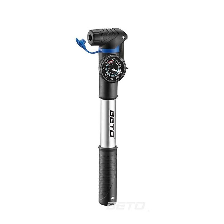 Pompa bicicleta BETO CLD-033AG aluminiu manometru alb 38mm 100psi