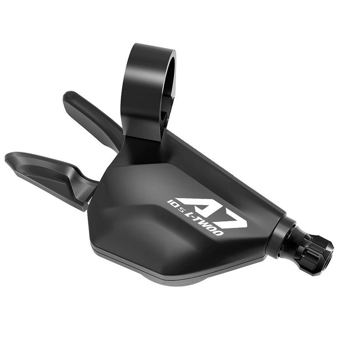 Maneta schimbator L-TWOO A7 10 viteze aluminiu negru 22.2mm