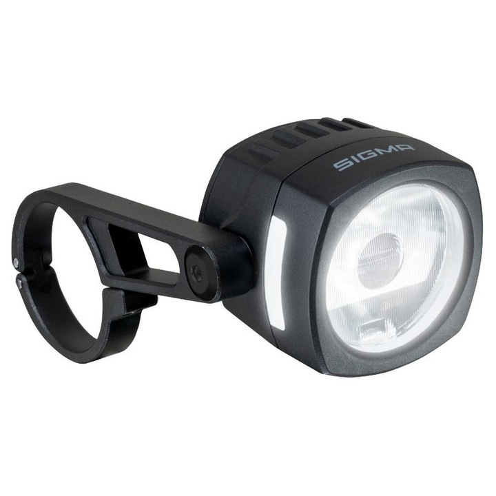 Far bicicleta SIGMA EOX FL 150, LED, 2 moduri, alb, 51x51x54mm