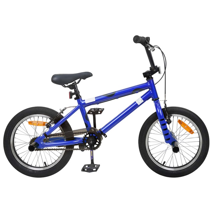 BMX 16 Inci pentru 5-8 ani vidaXL, Albastru inchis
