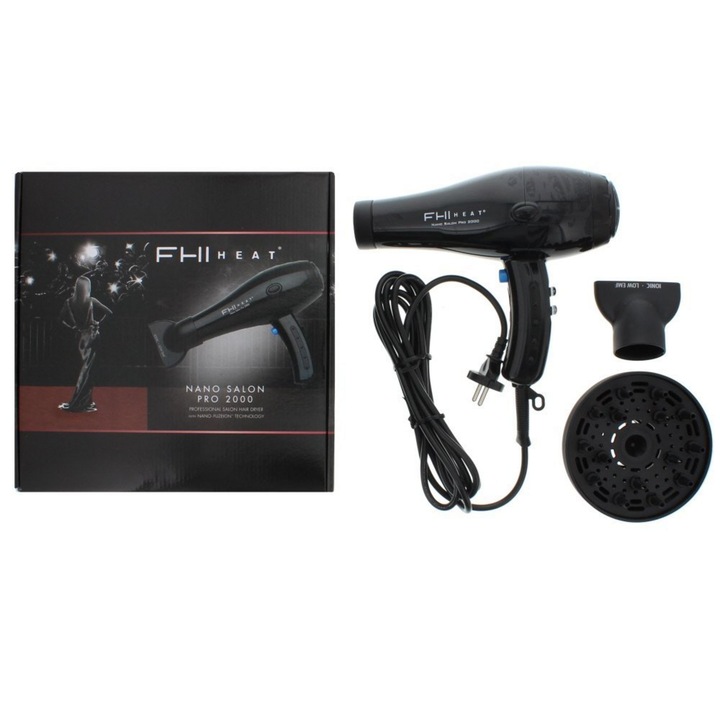 FHI Heat, Nano Salon Pro 2000, Elektromos hajszárító, Fekete