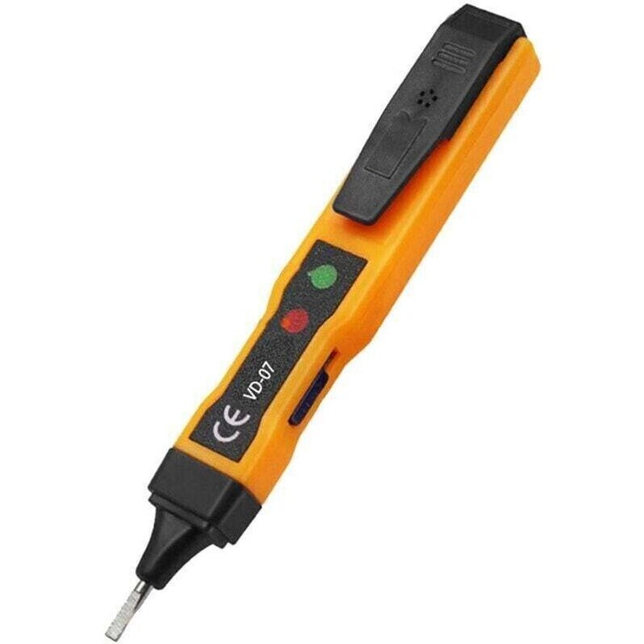 Tester tensiune AC non-contact 70-250V multifunctional, alb, 13x1x0.6cm