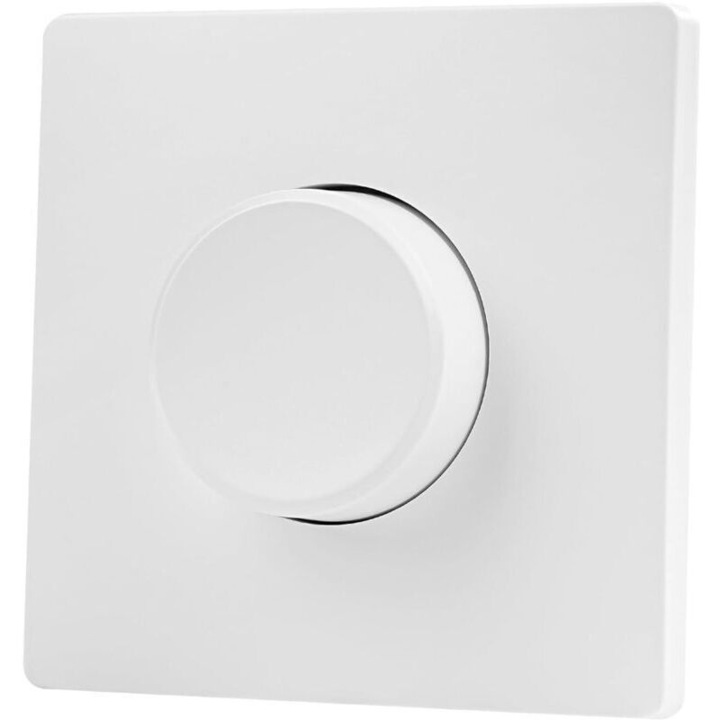 LED fényerőszabályzó 5-300W, szabályozható, fehér, 81x81mm