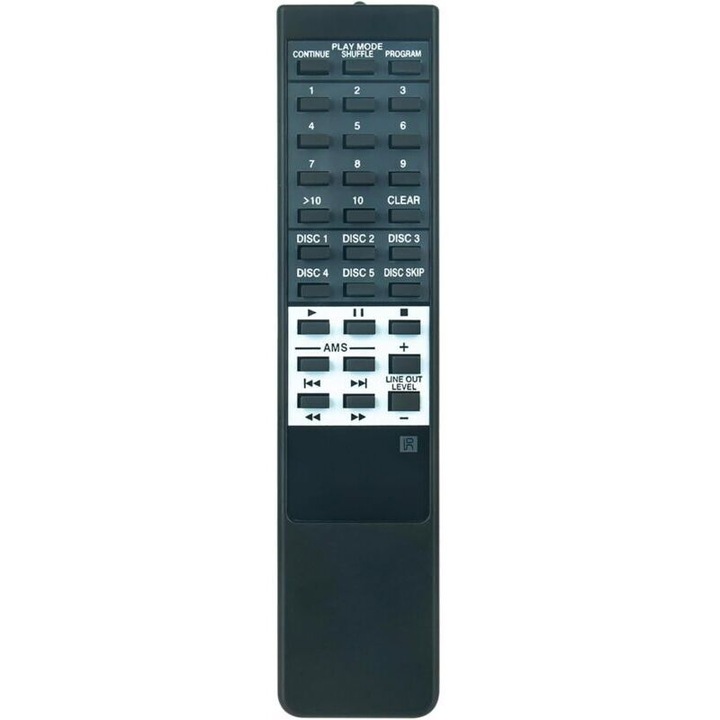 Telecomanda inlocuire pentru CD player Sony RM-DC41, butoane cauciuc, transmisie lunga