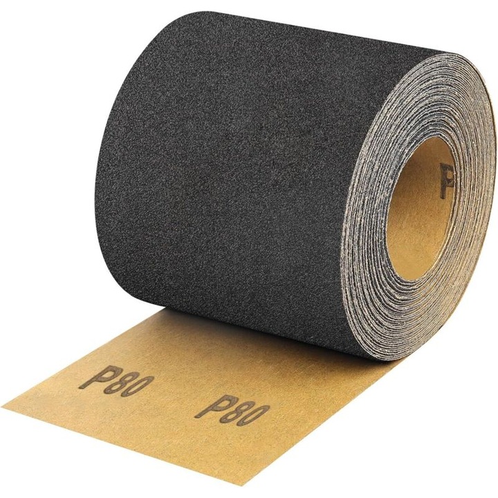 Rola smirghel 80 grit 93x1000cm carbura de siliciu pentru lemn si metal