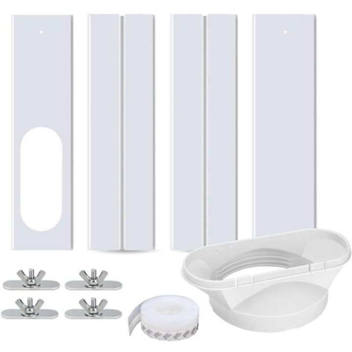 Kit fereastra pentru aparat aer conditionat portabil, reglabil, PVC, 43x140cm