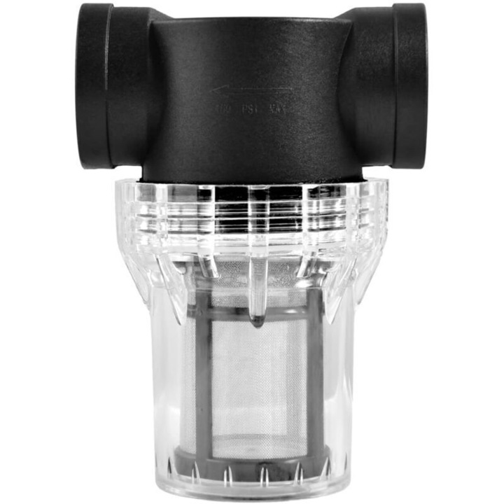 Filtru sediment 1 inch, filtru presiune, transparent, nylon, silicon