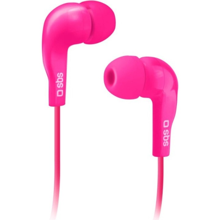 Casti cu fir SBS Studio Mix 10 roz 3,5mm
