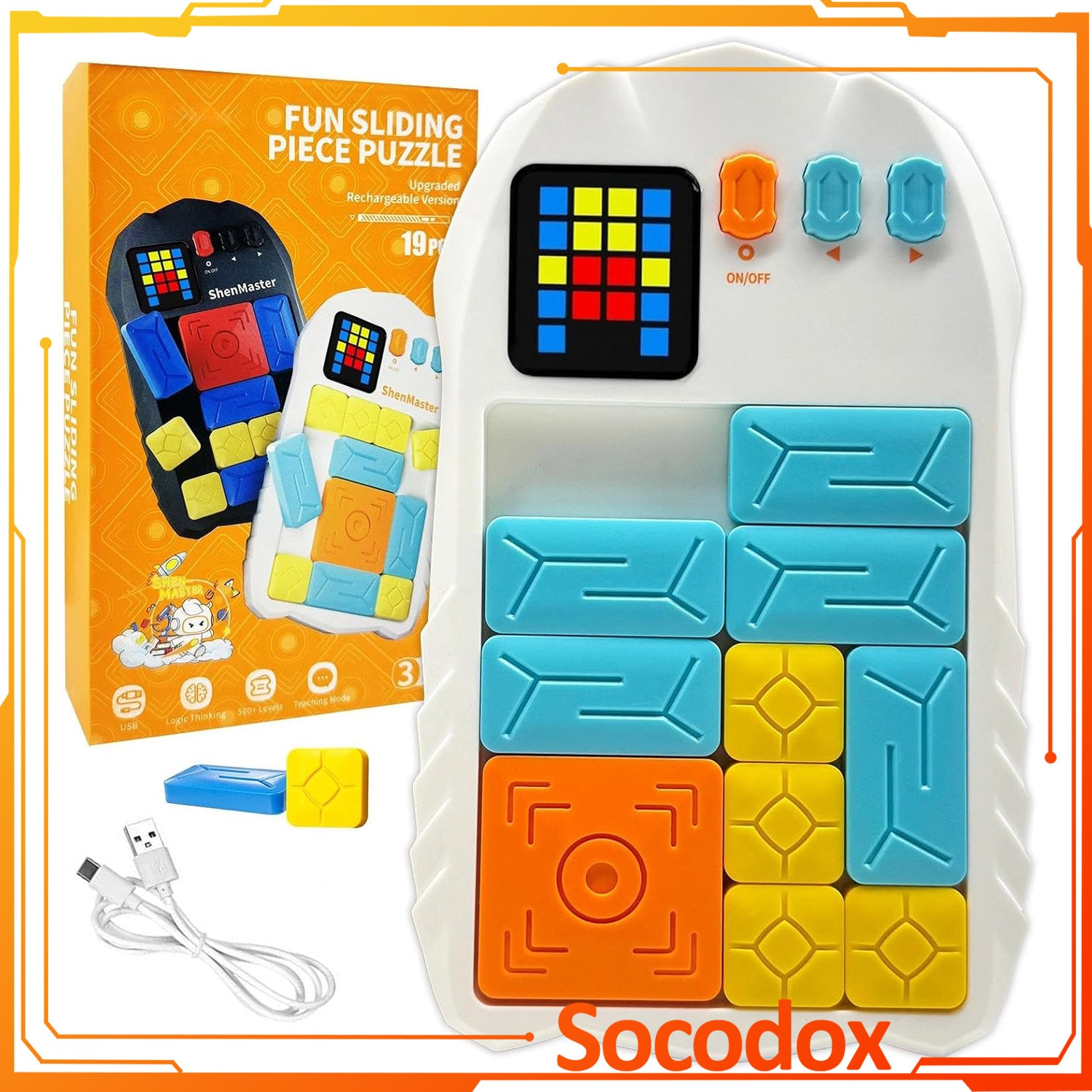 Joc de gandire logica, Klotski Cube Maze, blocuri magnetice, slide