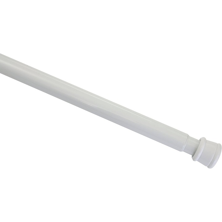 Bara de perdea, gaura diametru 13/10 mm, alba, 55-90 cm