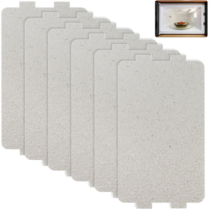6 foi de mica pentru cuptorul cu microunde, foi de mica pentru cuptorul cu microunde 11, 5x6, 5 cm, foi universale de mica, izolatie termica super groasa, usor de taiat, foi de mica de schimb pentru cuptoare cu microunde
