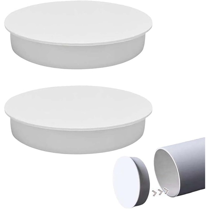 bucati capac teava de ventilatie de 100 mm, dop manson PVC pentru tevi de drenaj, capac teava de ventilatie din plastic pentru sistem de aer pentru prevenirea mirosurilor