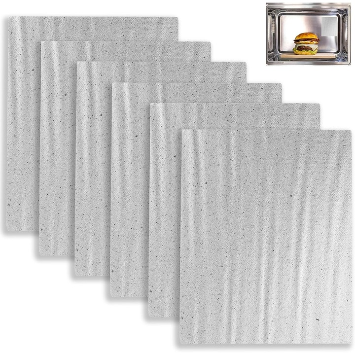 10 bucati de huse pentru cuptor cu microunde din mica, 15x12cm, universale, izolatie termica super groasa, usor de taiat, inlocuire pentru cuptoarele cu microunde