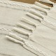 Asztali futó, bohó, krém, 33x92cm, dupla jacquard, rojtok