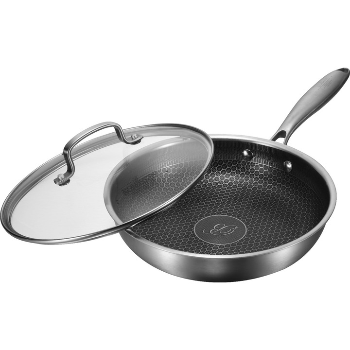 Tigaie Bohmann Premium BP 4000-24 din otel inoxidabil cu capac - 24 cm