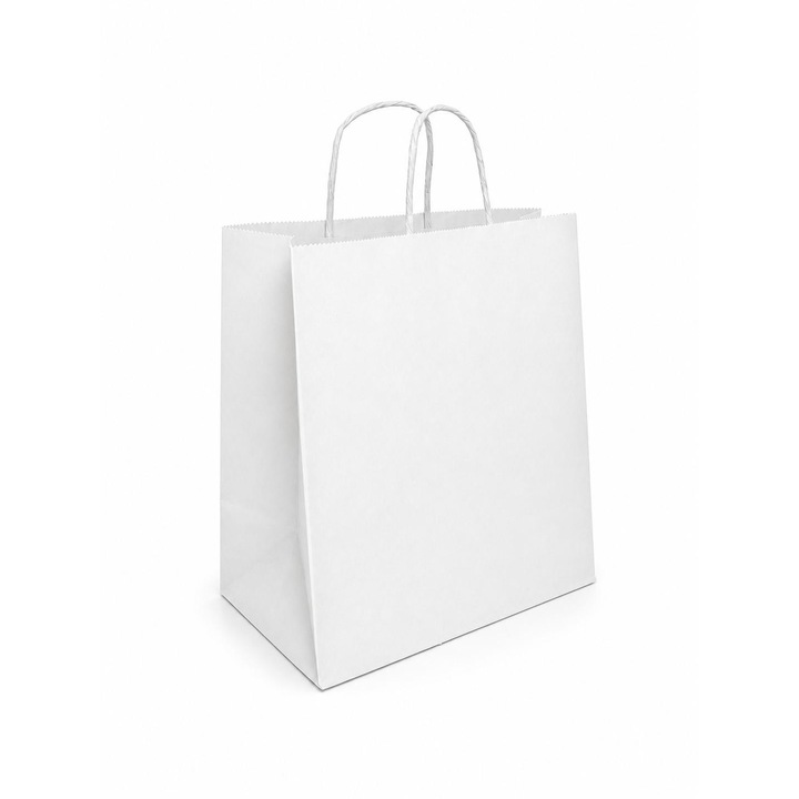 Set 50 sacose din hartie cu maner rasucit 30x26x17cm