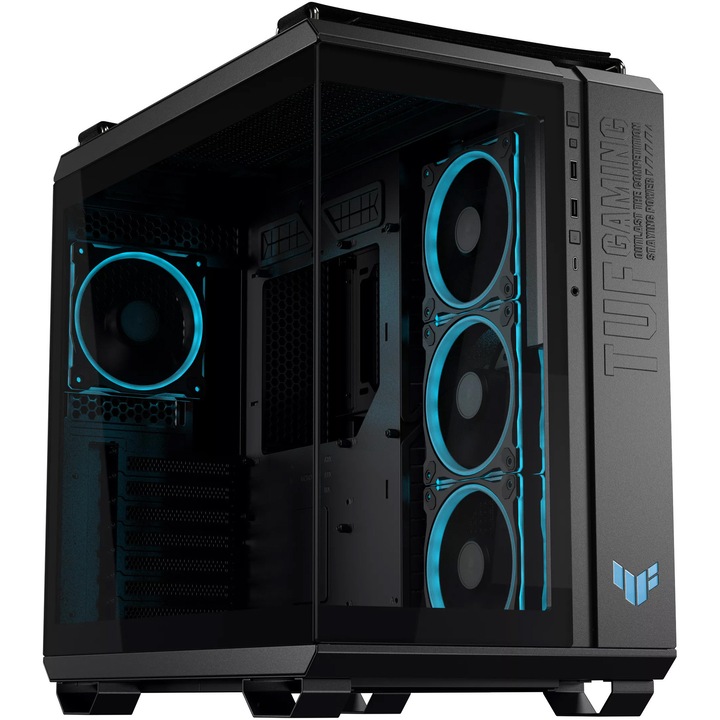 Carcasa ASUS TUF Gaming GT502 Horizon TG ARGB neagra, ATX