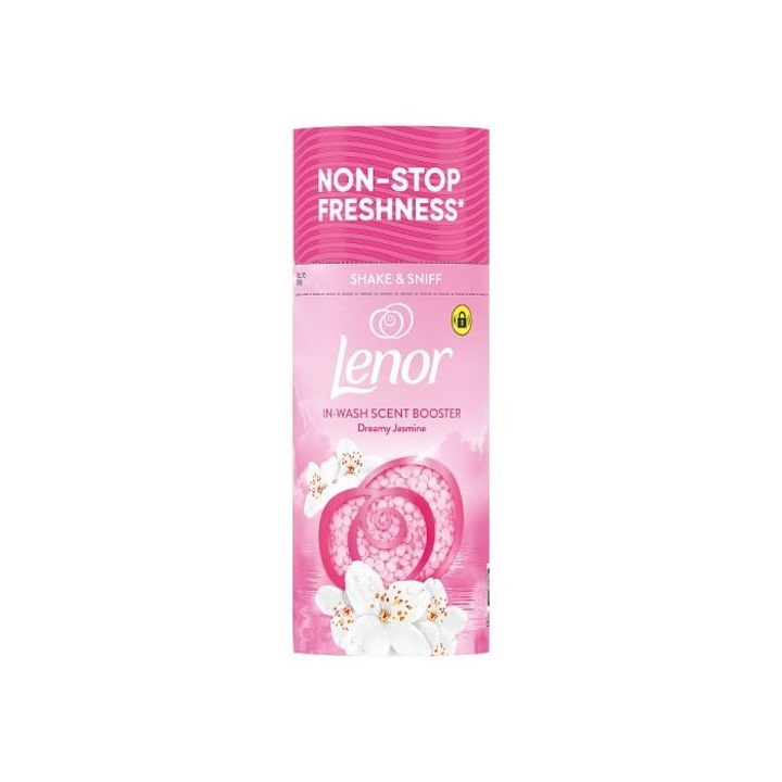 Perle parfumate Lenor Dreamy Jasmine, 155g, pentru rufe umede, antistatic, reduce sifonarea