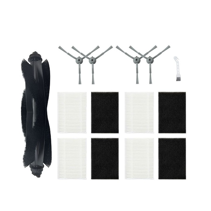 Set piese schimb aspirator robotic, perii si filtre, alb, universal