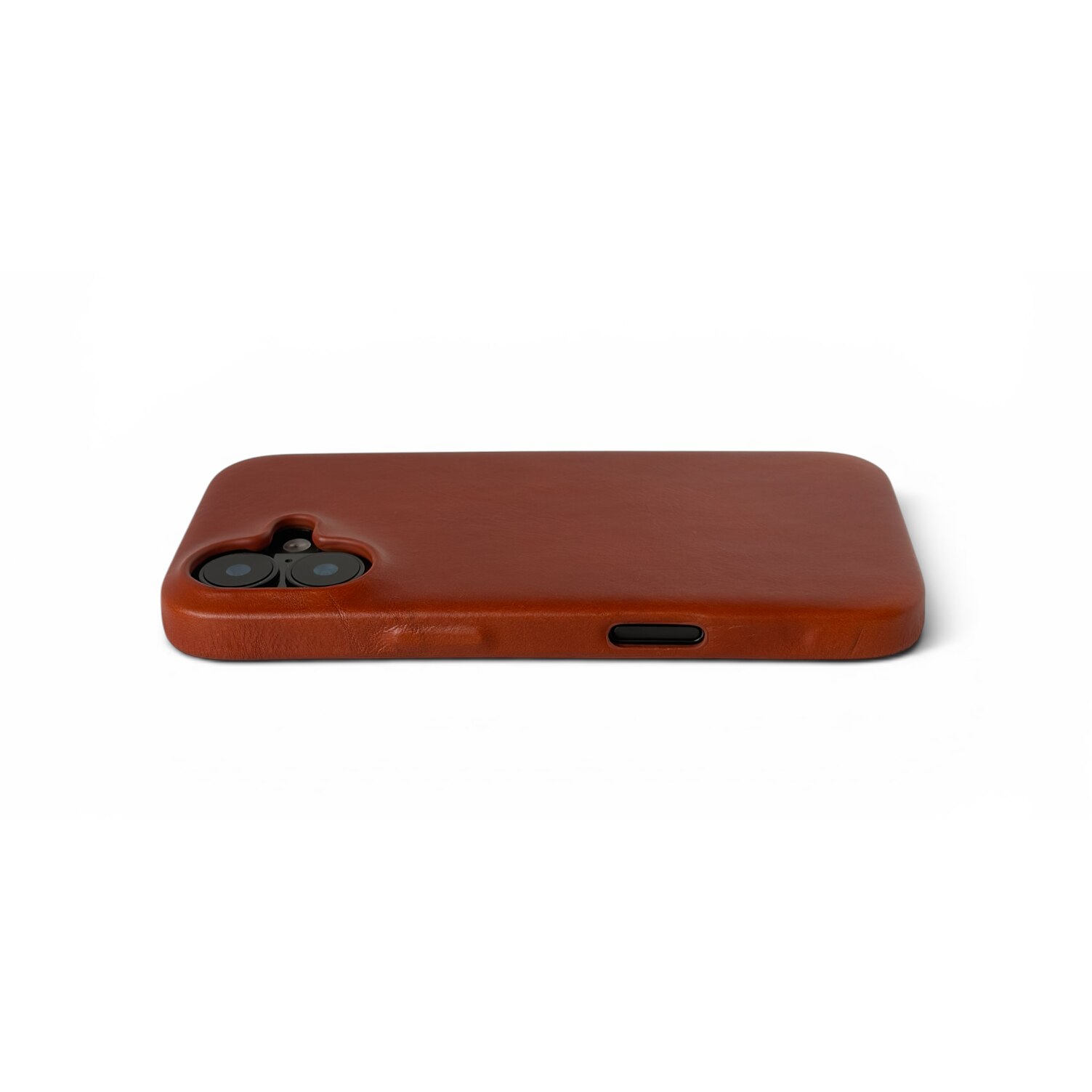 Husa pentru iPhone 17 din piele naturala full-grain, compatibila MagSafe, Light Brown