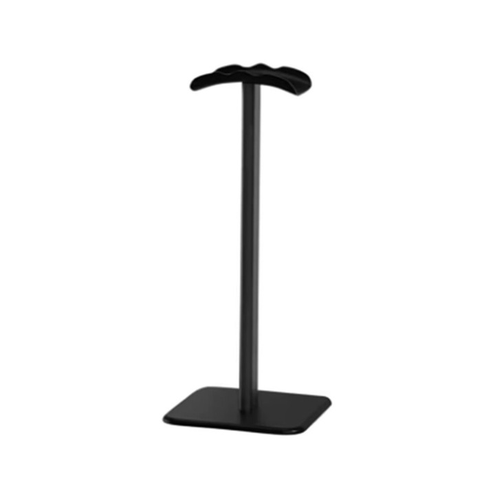 Csúszásgátló fejhallgató tartó, alumínium ötvözet, fekete, ergonomikus