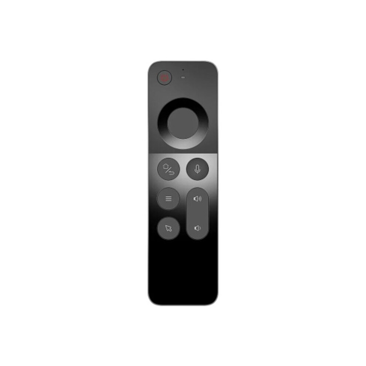 Telecomanda tastatura wireless 2,4G cu giroscop, vocala, neagra, 15,2x4,4x0,98cm