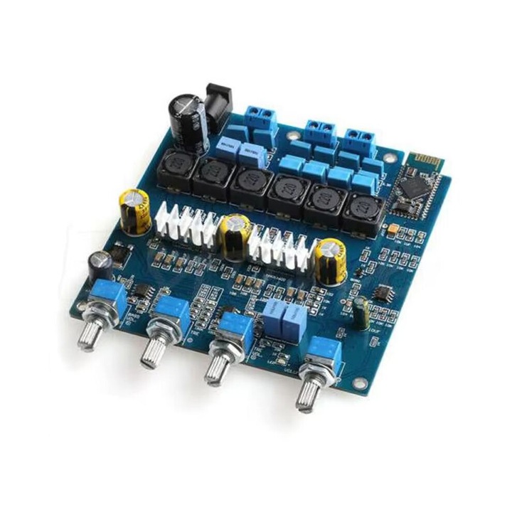 2.1 csatornás erősítő panel 50Wx2+100W kék