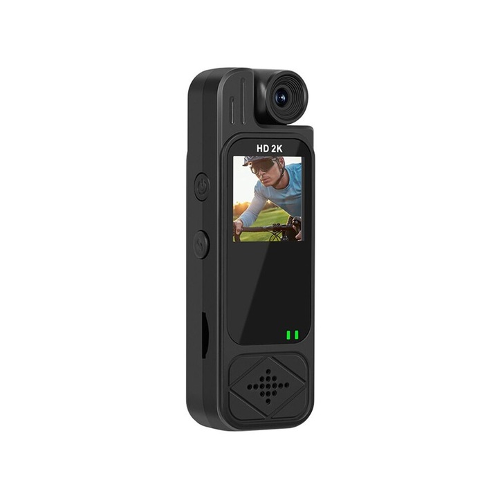 Camera video portabila 2K, negru, 1.3 inch, 1200mAh, 4x3