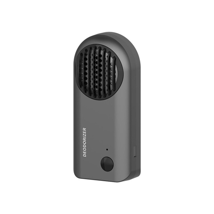 Autós elektronikus légtisztító, 1200mAh, szürke, 145x38x115mm