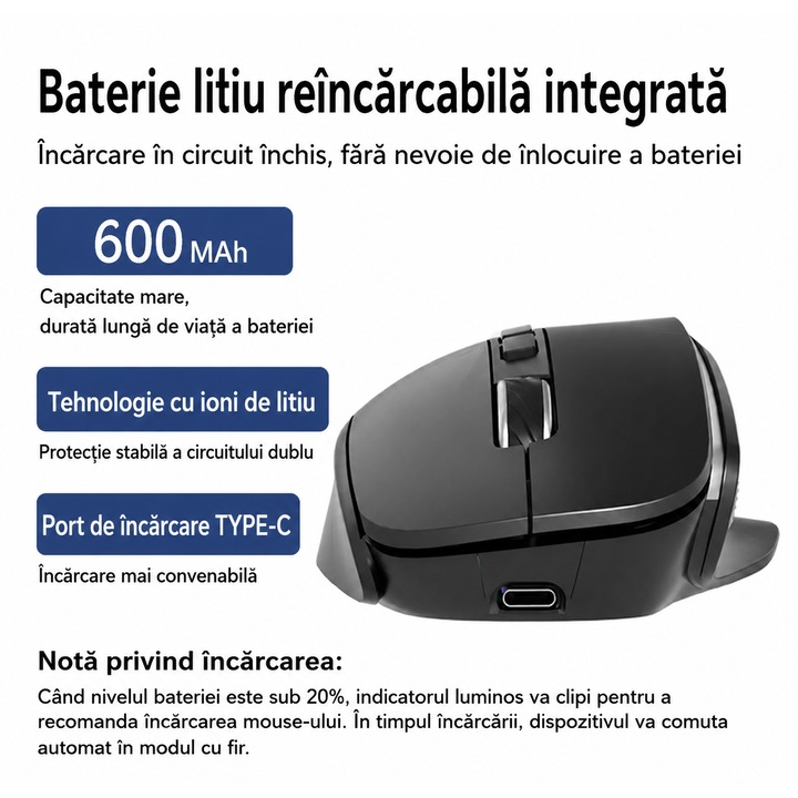 8 gombos vezeték nélküli egér, 6 fájlos vezeték nélküli egér, Bluetooth egér, 800mAh akkumulátor, 2.4GHz egér, RGB világítású egér, Ergonomikus egér, Játék egér, 2400 DPI, PC egér, Univerzális, Fekete