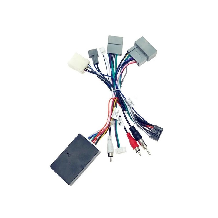Adaptor cablu alimentare radio Android 16 pini cu cutie Canbus, negru, set