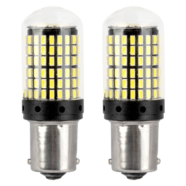 CANBUS 1156 BA15S P21W R10W R5W 4SMD 1860 LED autó izzó készlet, fehér fény