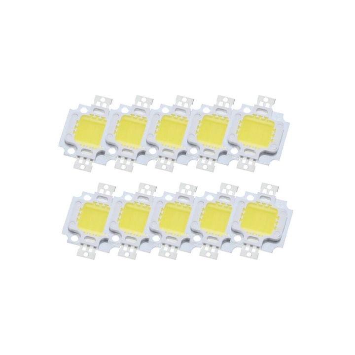 10 db LED izzó készlet 10W Fehér 2.9x2cm OEM