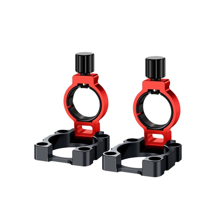 Set 2 suporturi pliabile antirugina pentru umbrele pescuit, rosu, 7.2x4.7cm