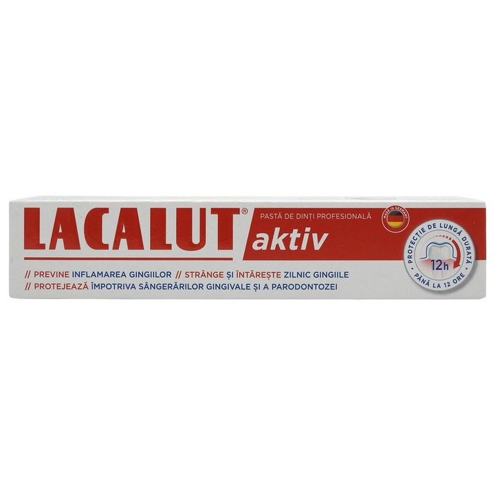 Паста за зъби, Lacalut, 75 ml, Aktiv, превъзходно качество