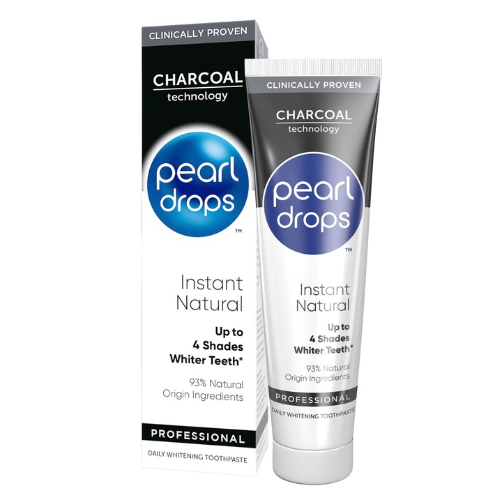 Паста за зъби Pearl Drops Instant Natural, избелваща, 75мл