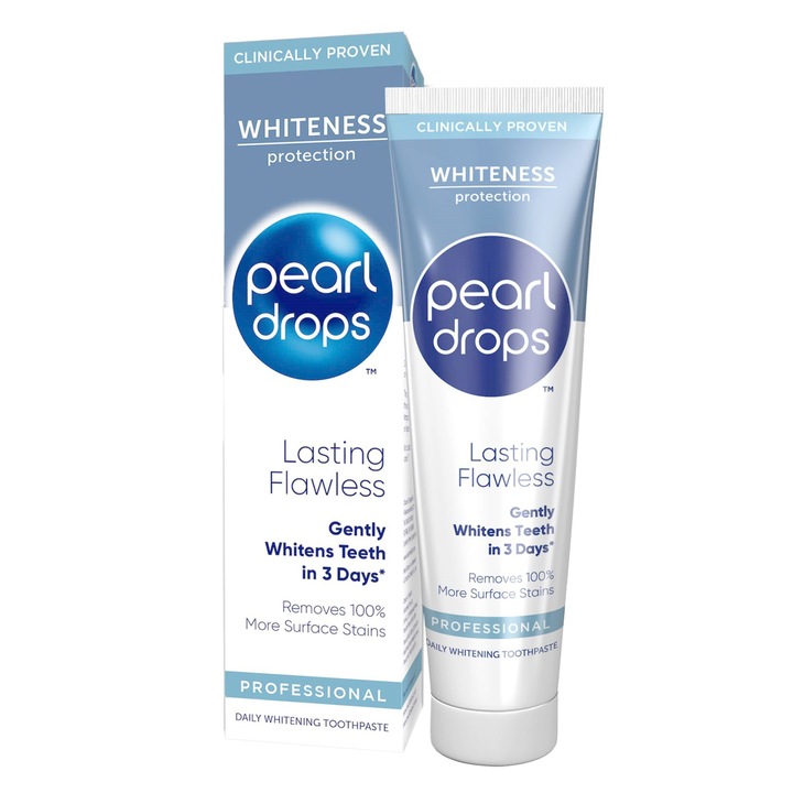Паста за зъби Pearl Drops Lasting Flawless 75мл, усъвършенствано избелване, цялостна защита