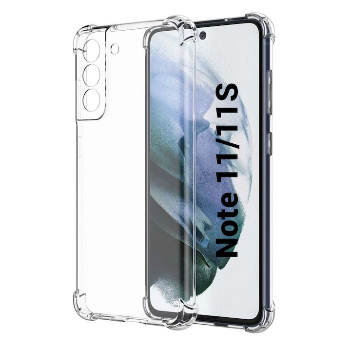 Husa de silicon antisoc pentru Xiaomi Redmi Note 11 / Note 11S Transparent